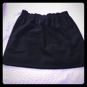 Wool blend elastic waistband skirt
